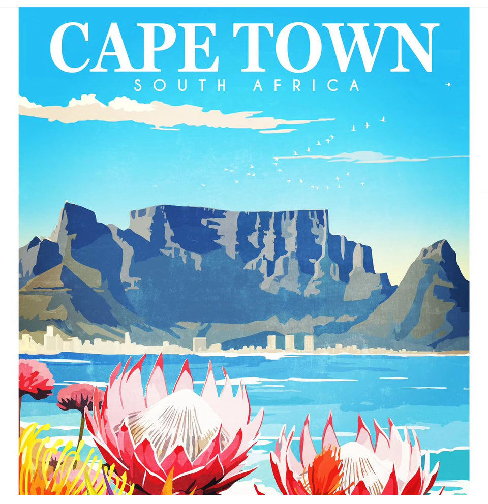 Cape Town Protea Tea Towel