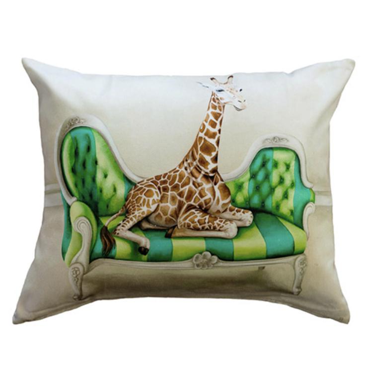 Wildlife At Leisure Decorative Pillow Cover - Giraffe