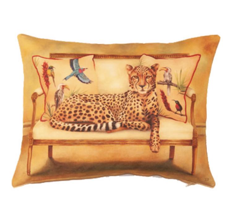 Wildlife At Leisure Decorative Pillow Cover- Cheetah