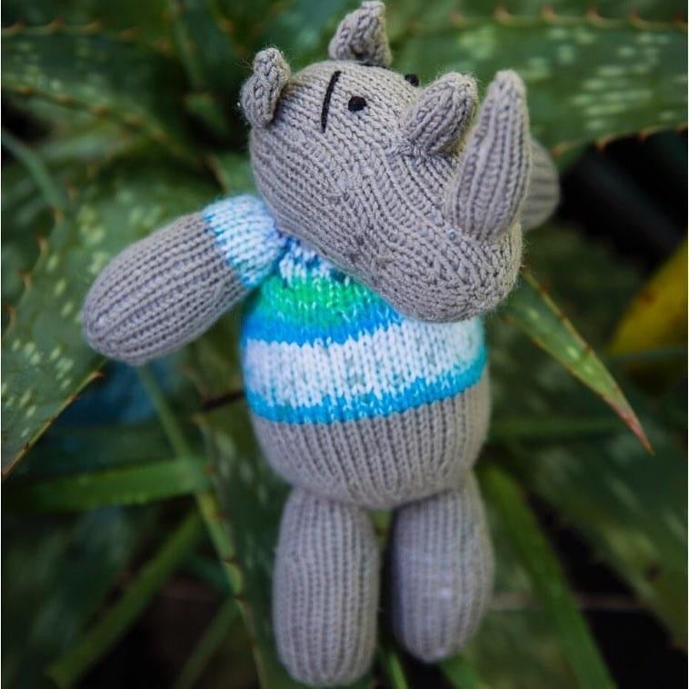 Chipembere - Rhino Hand Knitted Soft Toy