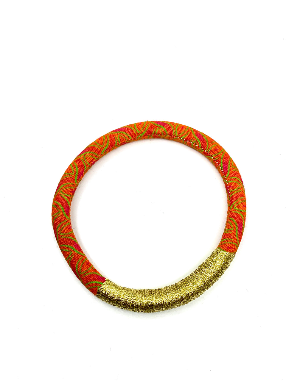Shweshwe Metallic Wrapped Luyolo Bracelet