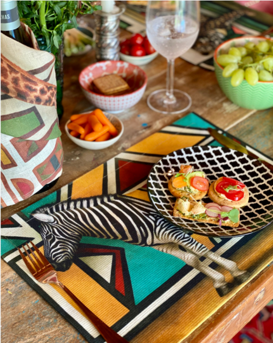 Wildlife Ndebele Recycled Placemats (Set of 4)