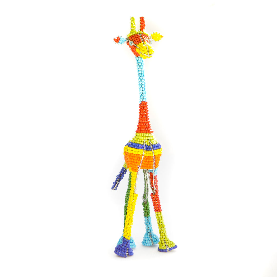 Multicolored Beaded Giraffe