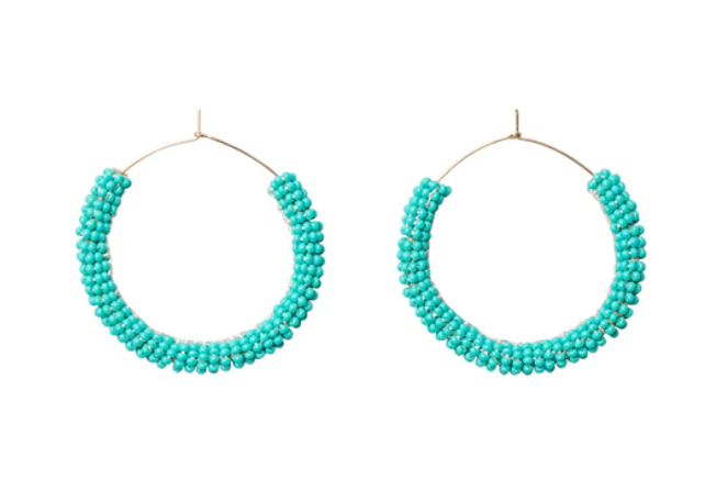 Jongoo Hoop Earrings (Turquoise)