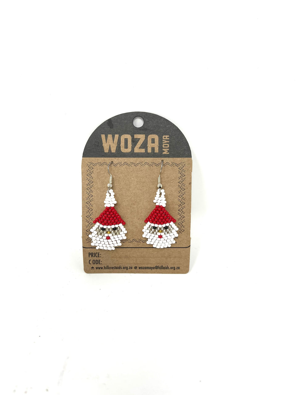 Zulu Beaded Santa Earrings