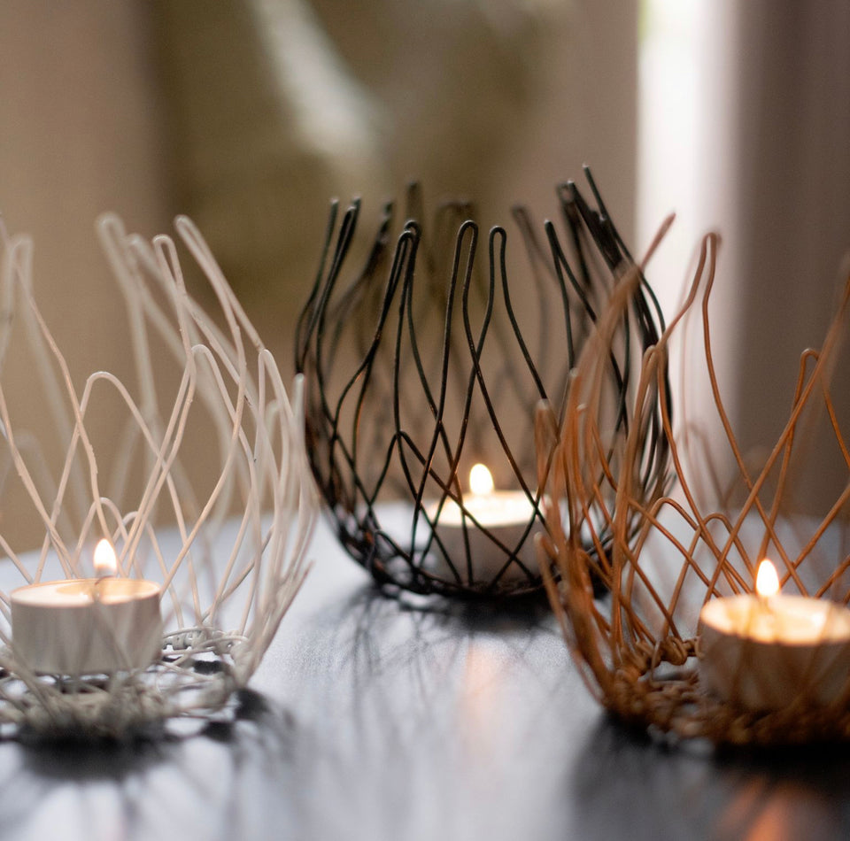 Protea Wire Tealight Holder (set of 2)