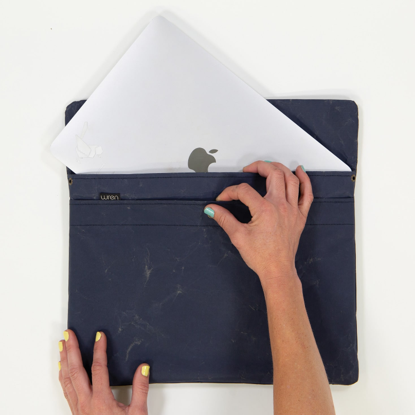 Deep Blue Paper Laptop Sleeve