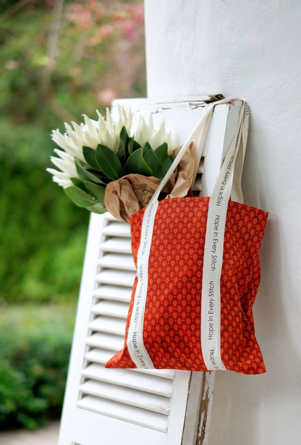 Hope in Every Stitch Shweshwe Tote