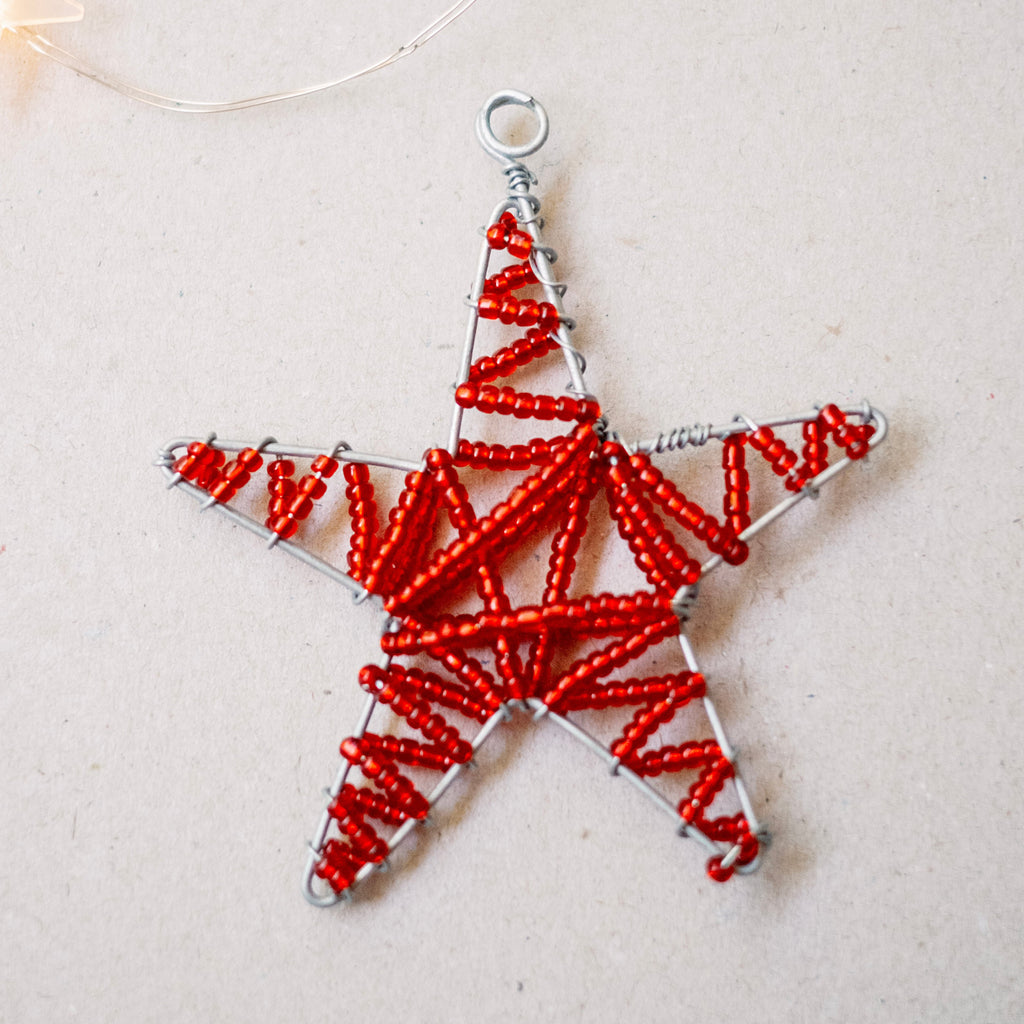 Hand Beaded Zulu Christmas Star Ornaments – Ithemba Creations