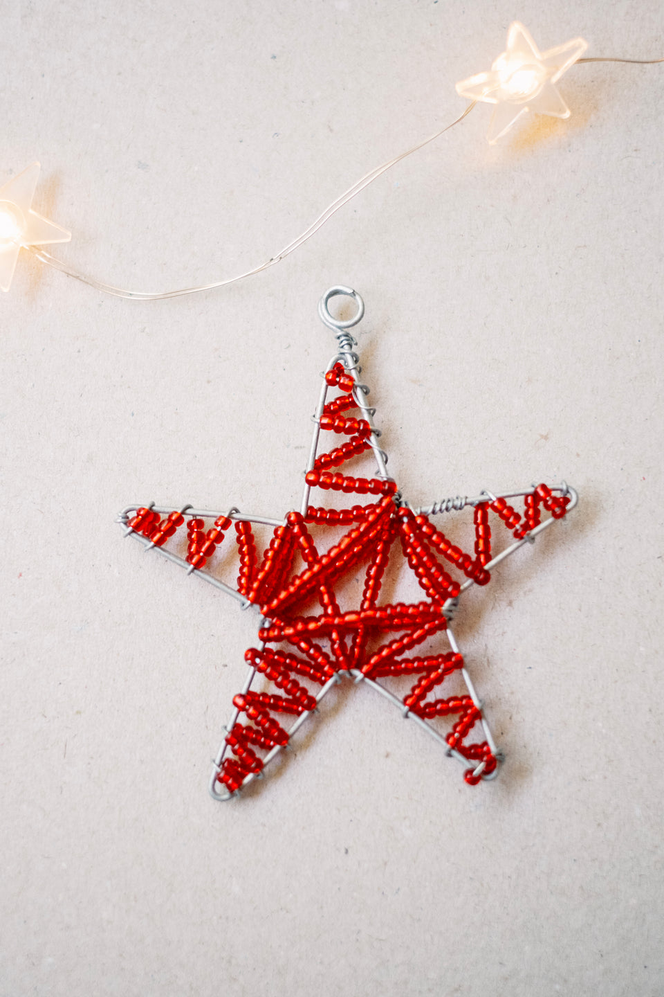 Hand Beaded Zulu Christmas Star Ornaments