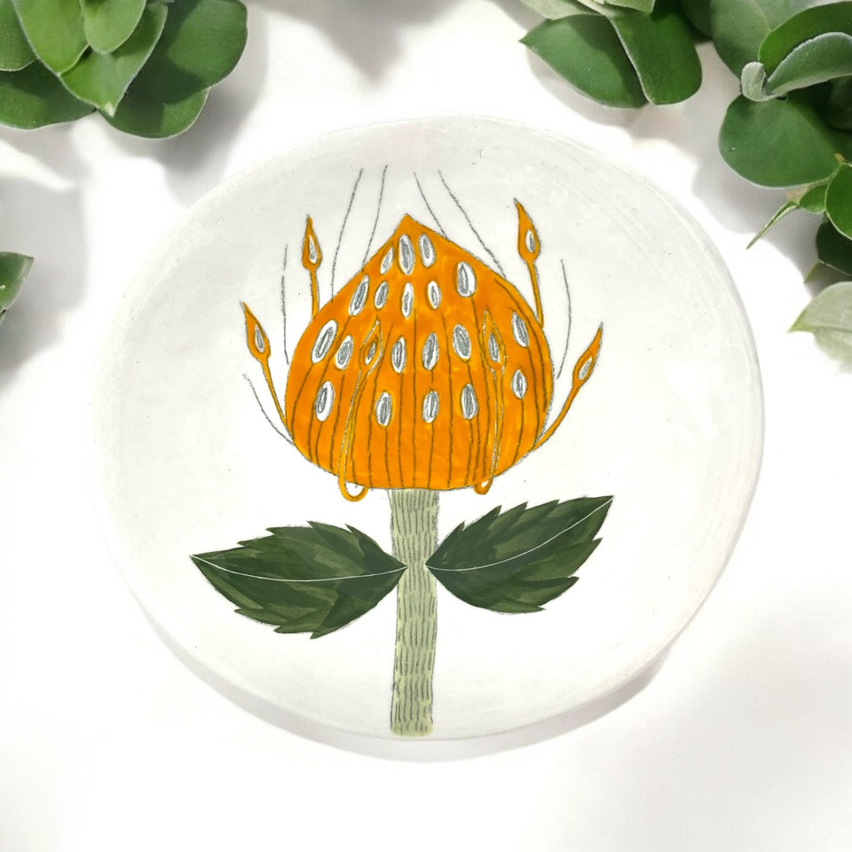 Gemma Orkin Ceramic Plate - Pincushion Protea