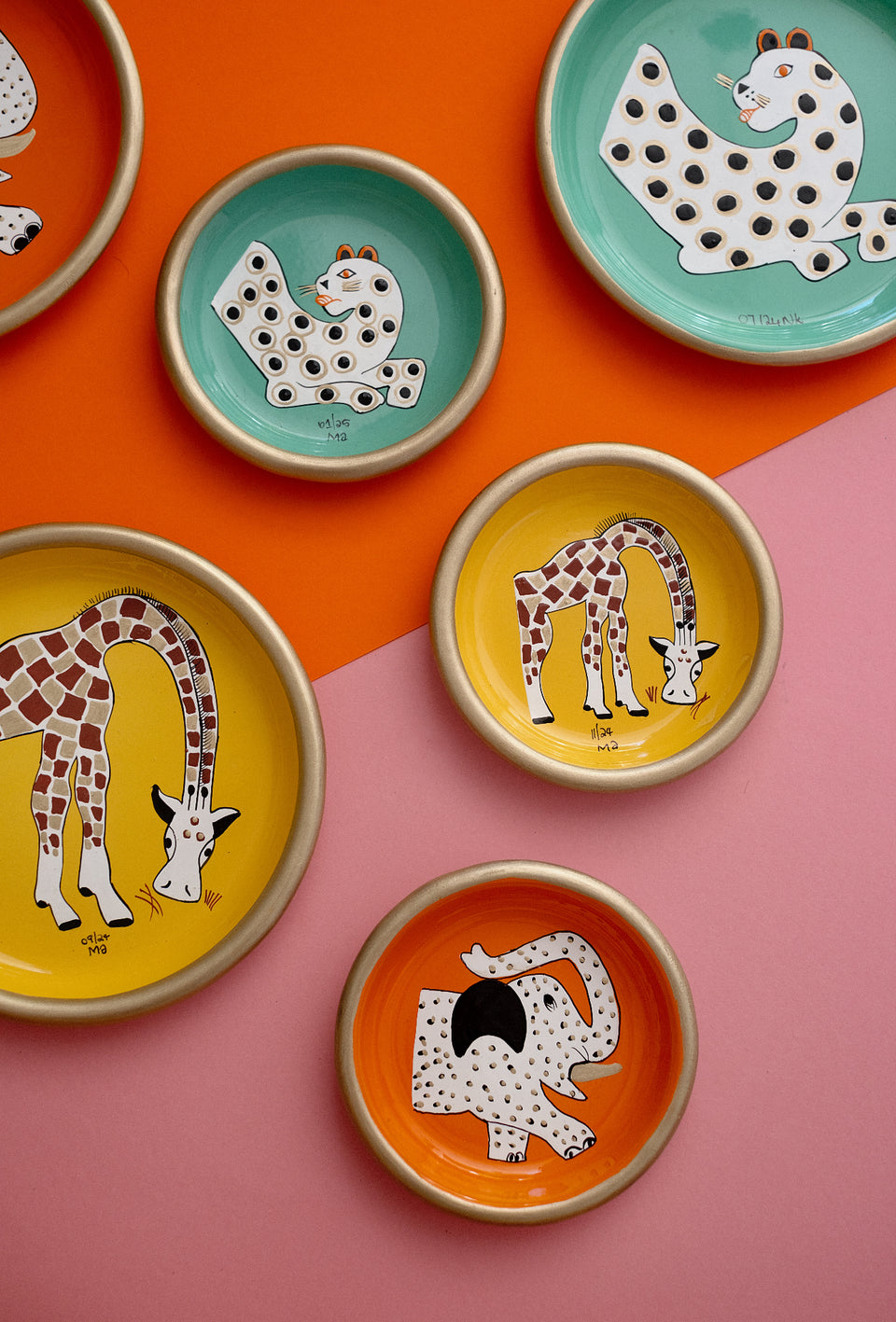 Spirit of Africa Giraffe Enamel Dish