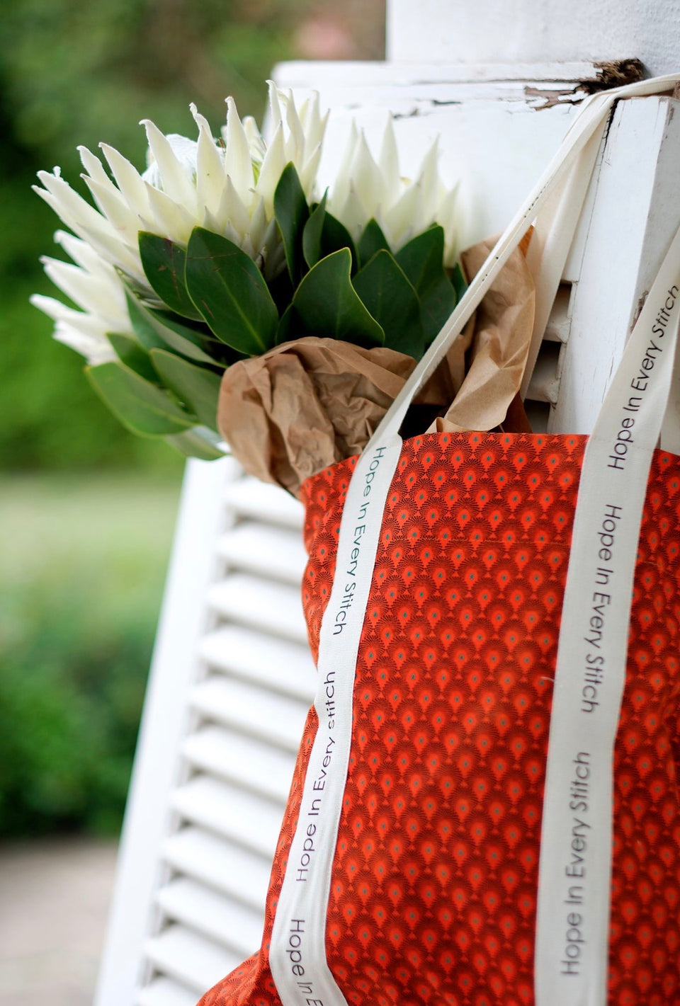 Hope in Every Stitch Shweshwe Tote