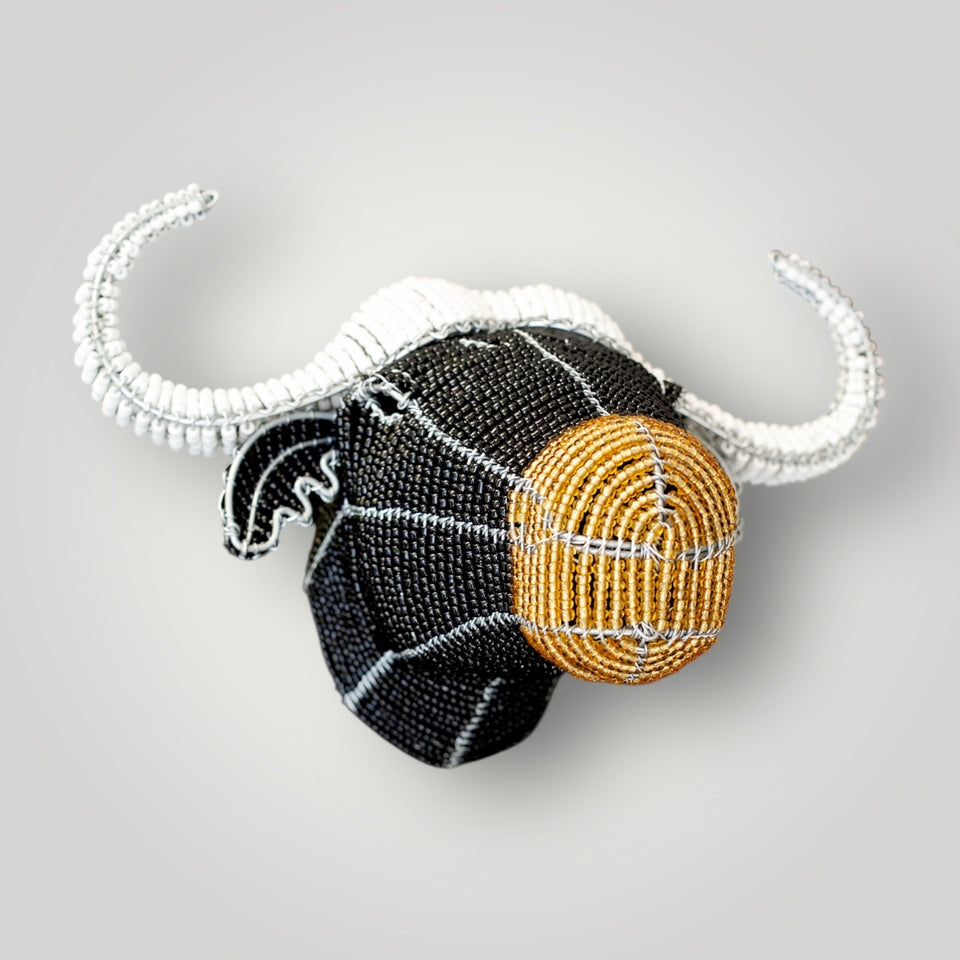 Beaded African Animal Head Wall Hangings