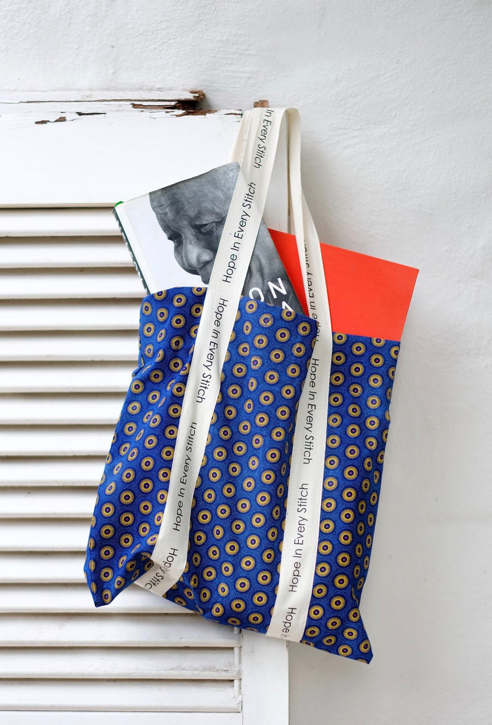 Hope in Every Stitch Shweshwe Tote