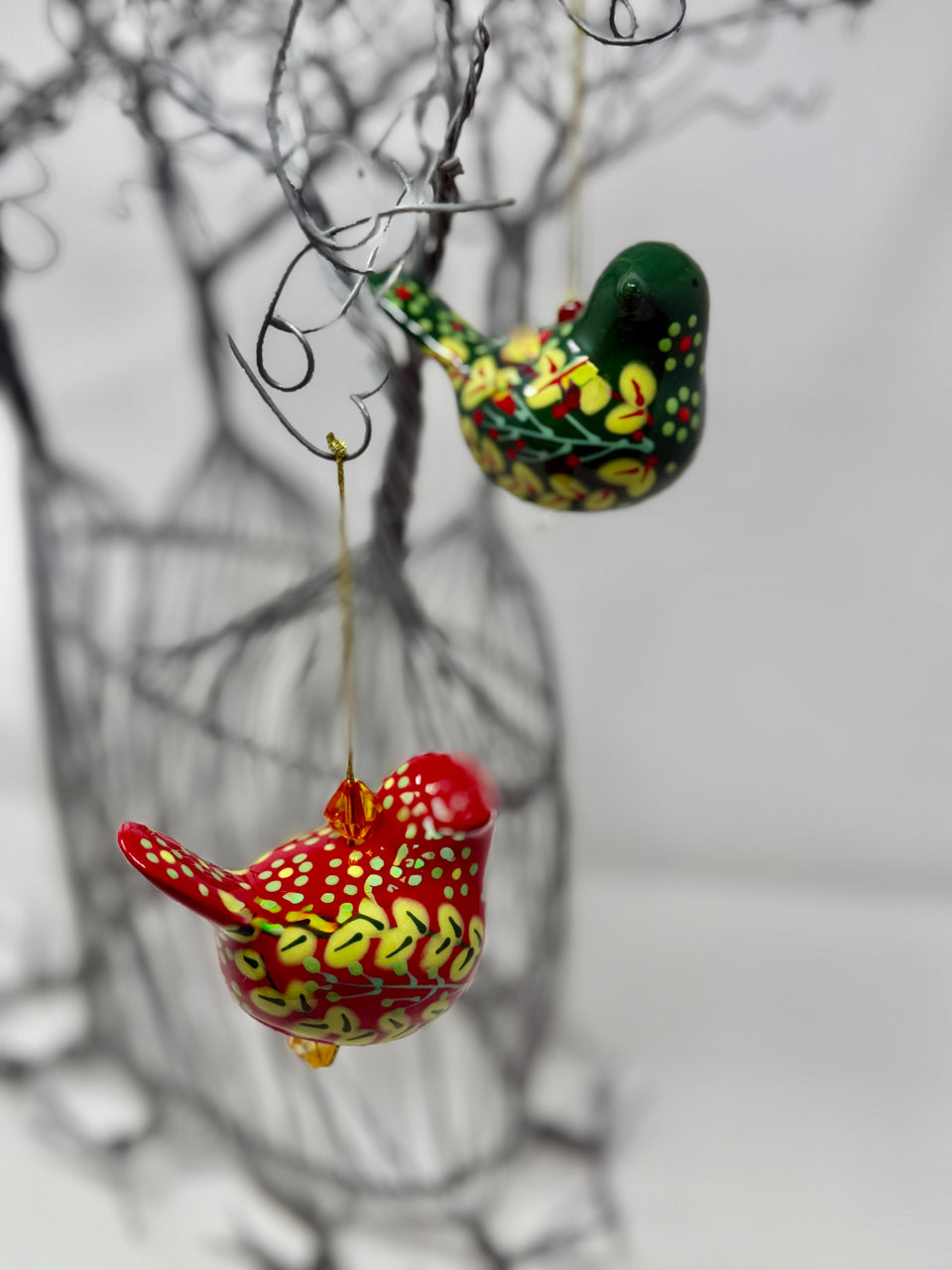 Potterswork Ceramic Love Bird Ornaments