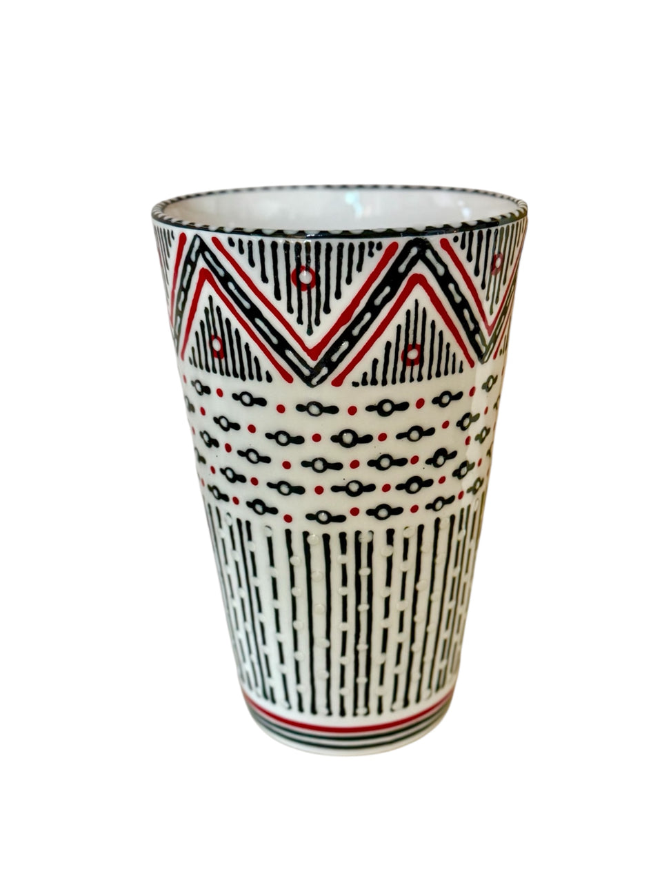 Potters African Print Art Deco Vase