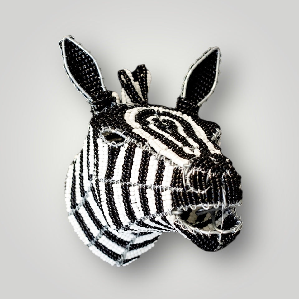 Beaded African Animal Head Wall Hangings