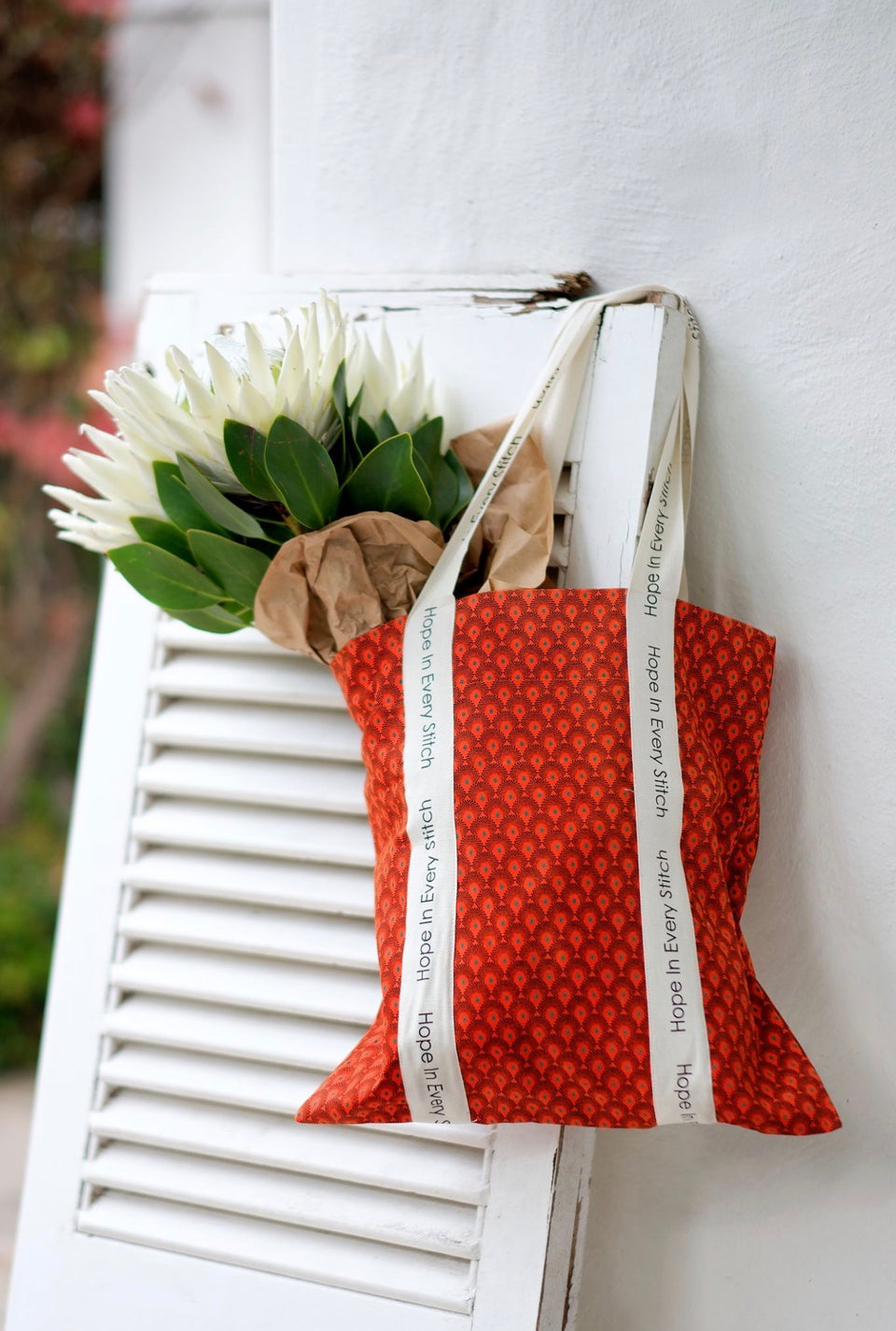Hope in Every Stitch Shweshwe Tote
