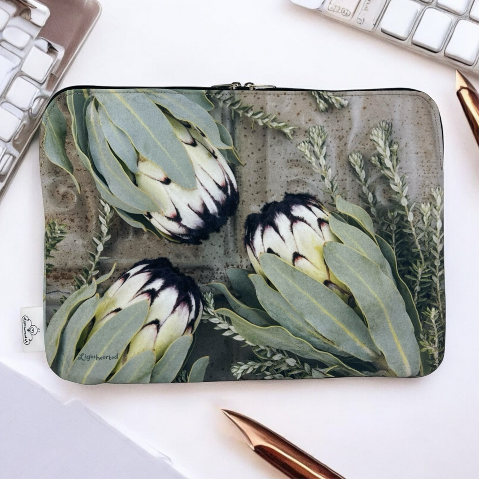 Rusted Sage Protea Laptop Sleeve