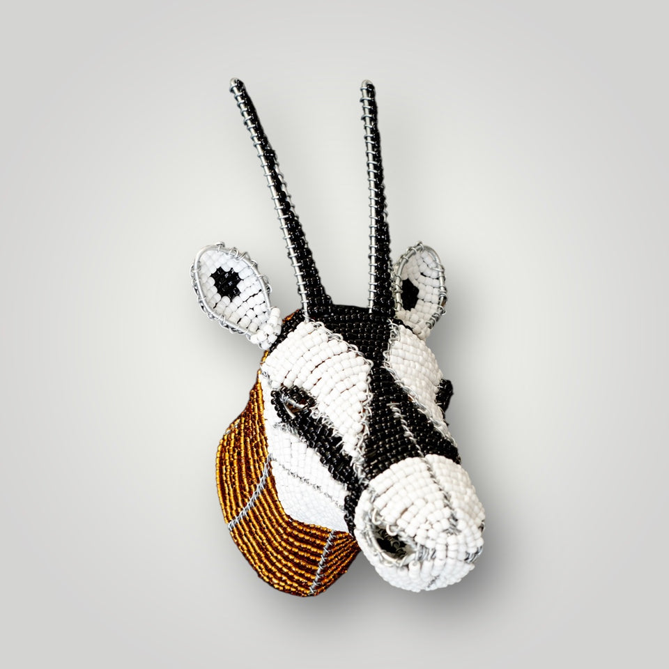 Beaded African Animal Head Wall Hangings