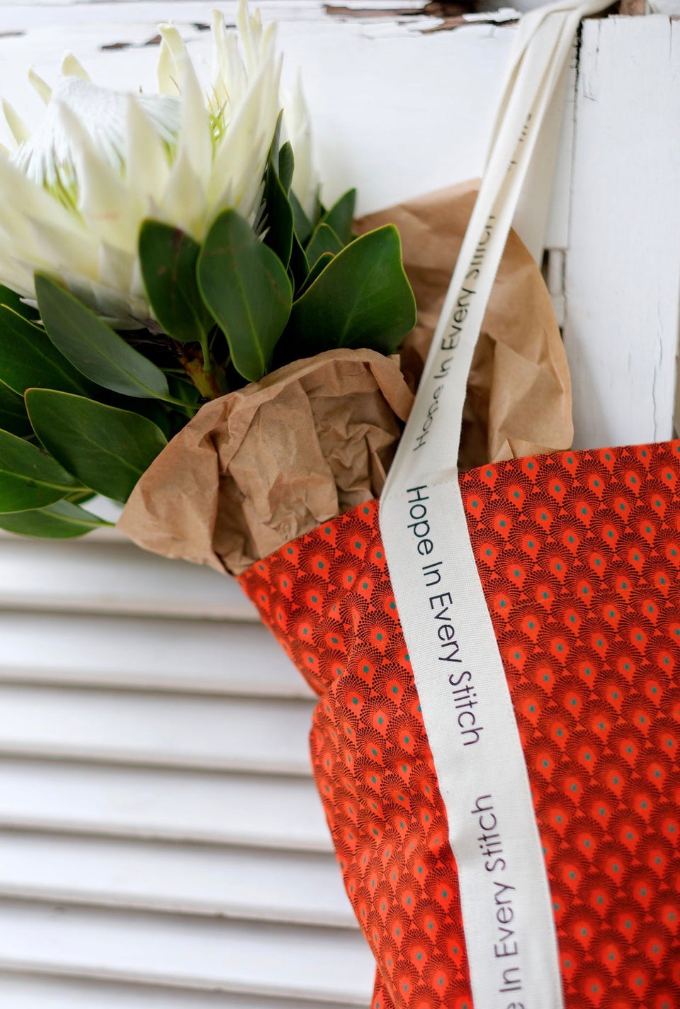 Hope in Every Stitch Shweshwe Tote
