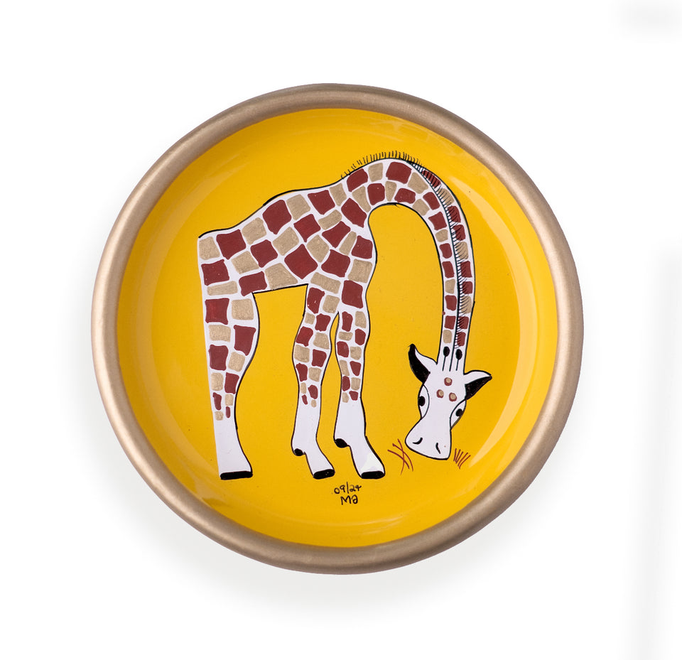 Spirit of Africa Giraffe Enamel Dish