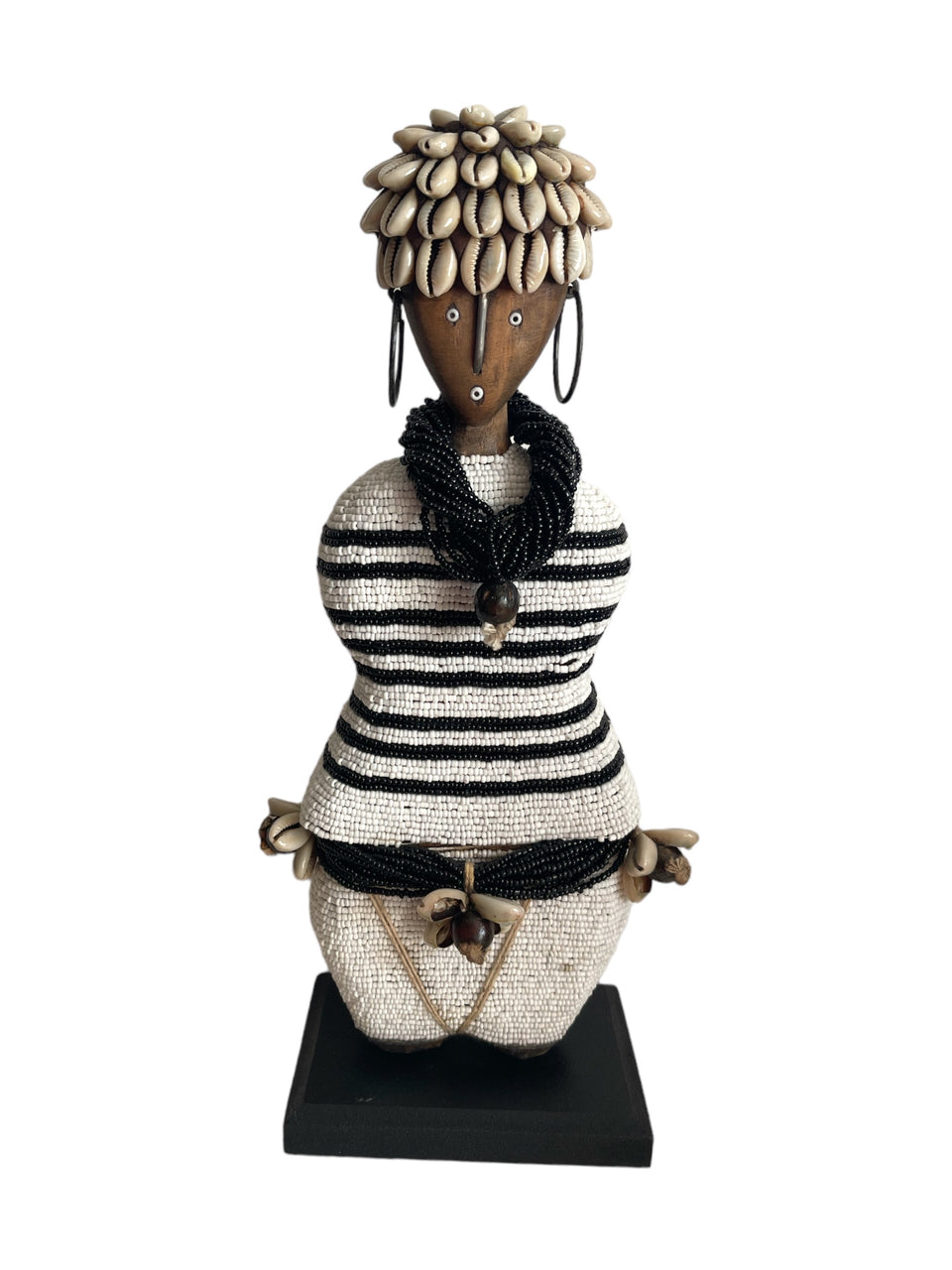 Beaded Namji Doll Black & White Stripe