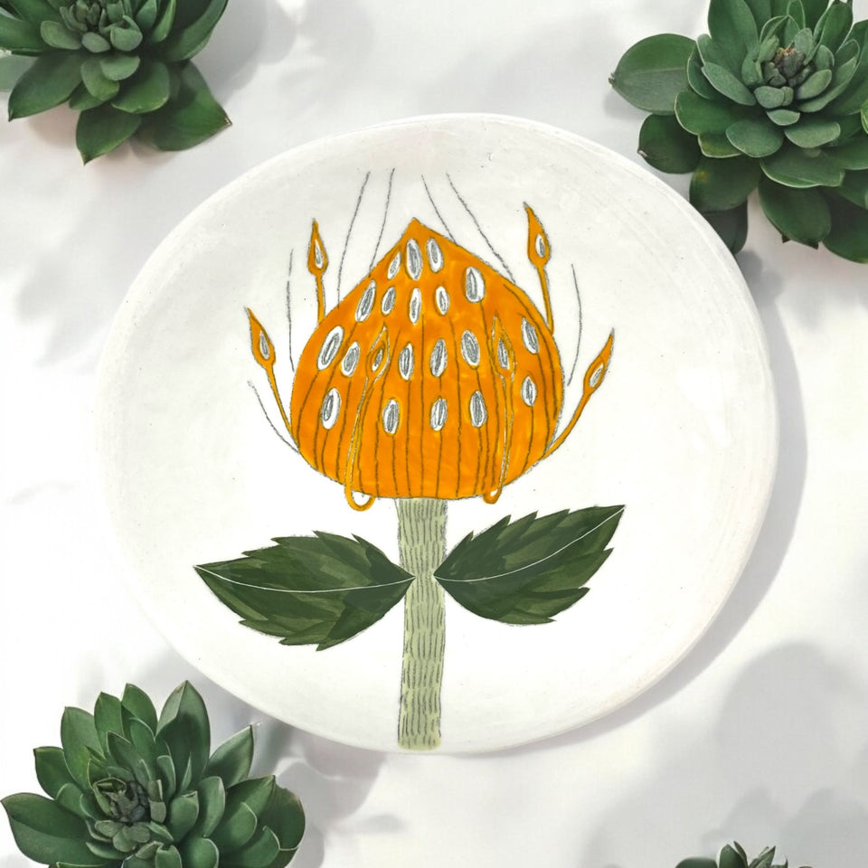 Gemma Orkin Ceramic Large Plate - Pincushion Protea