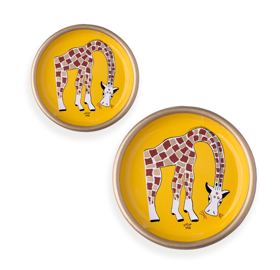 Spirit of Africa Giraffe Enamel Dish