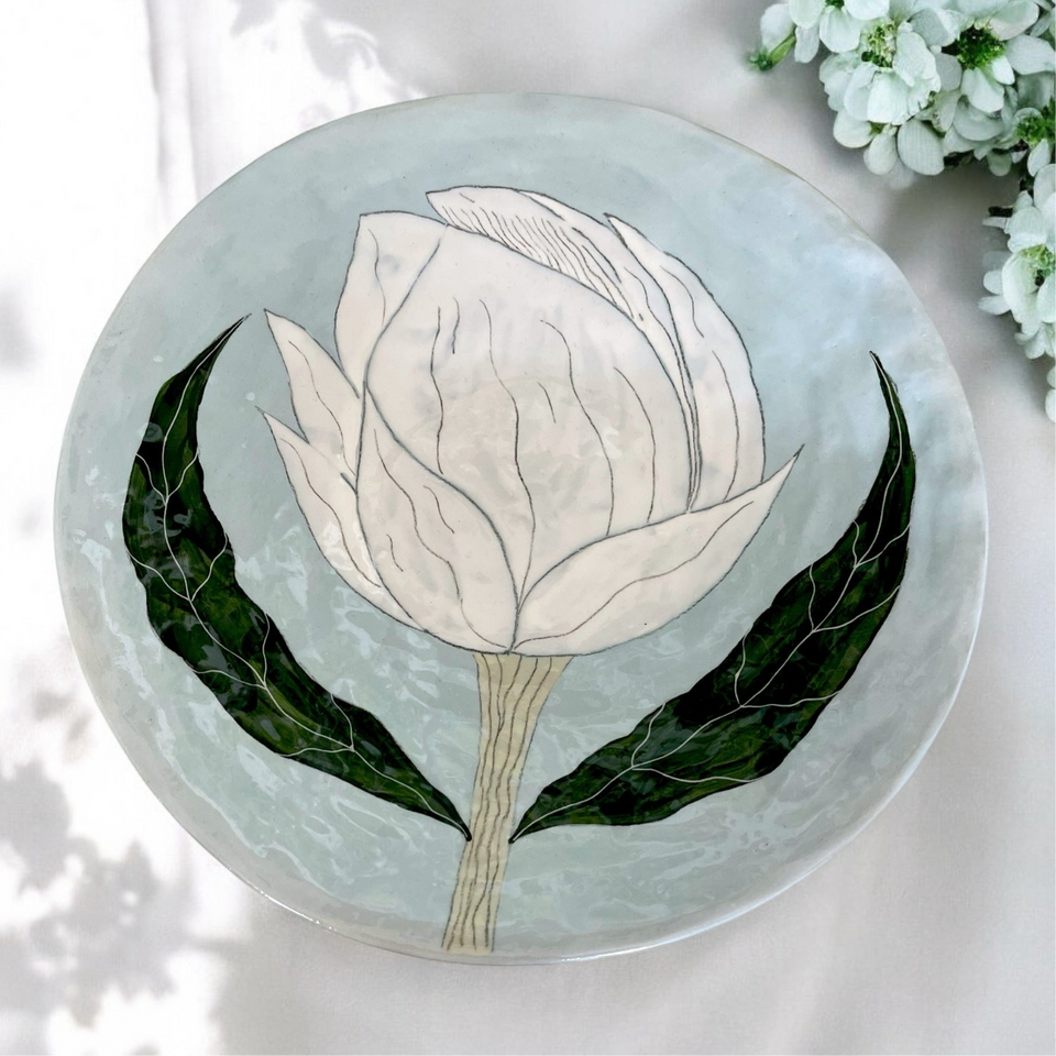 Gemma Orkin Ceramic Large Plate - Magnolia