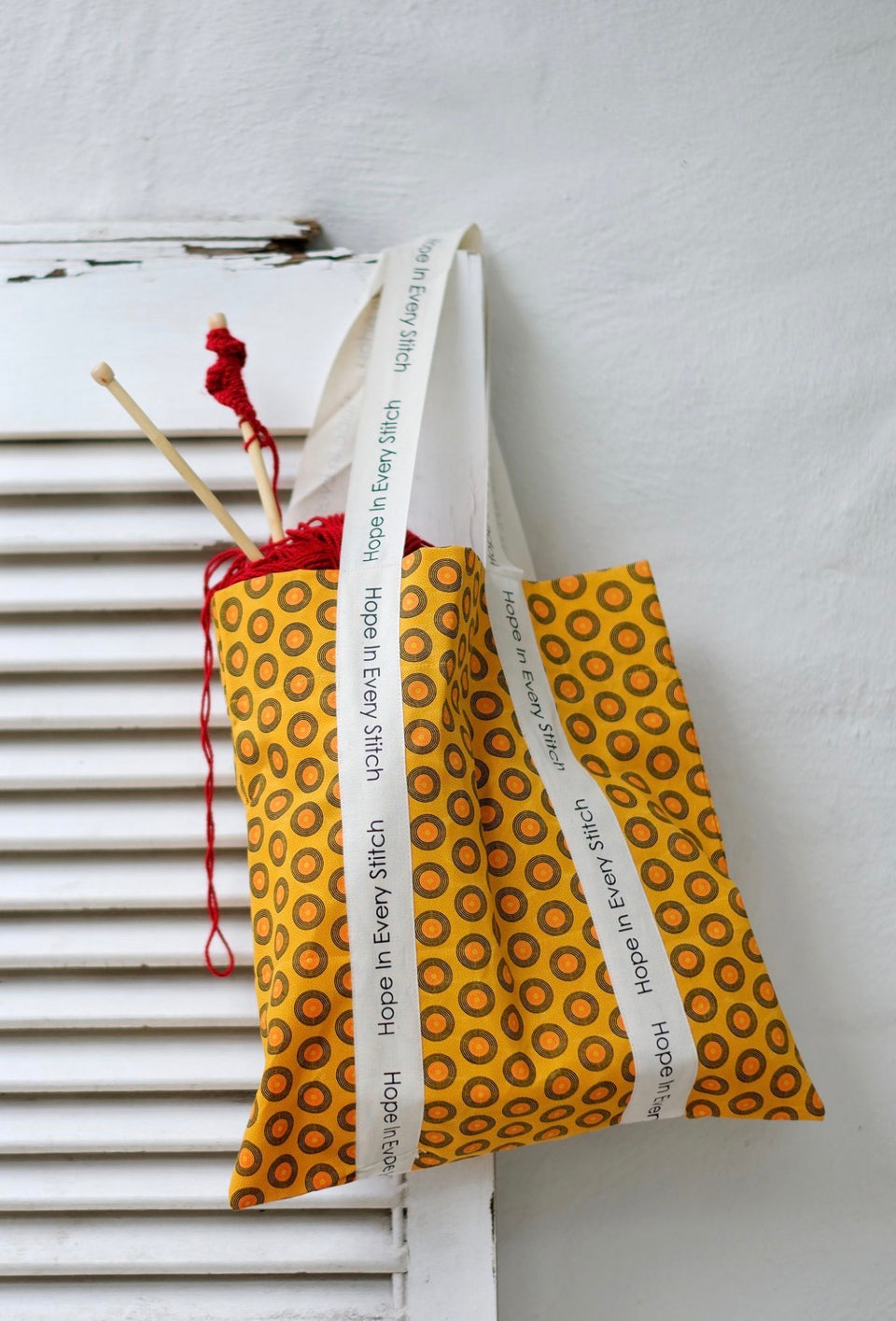 Hope in Every Stitch Shweshwe Tote
