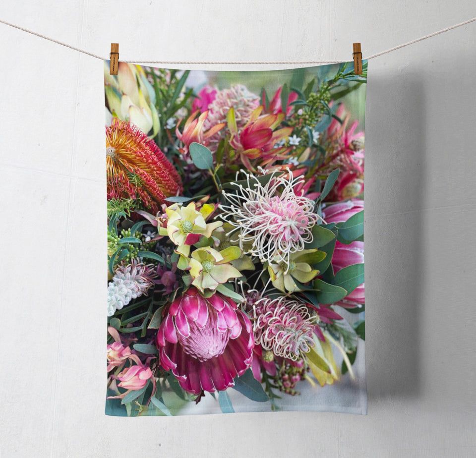 Protea Wildflower Tea Towel