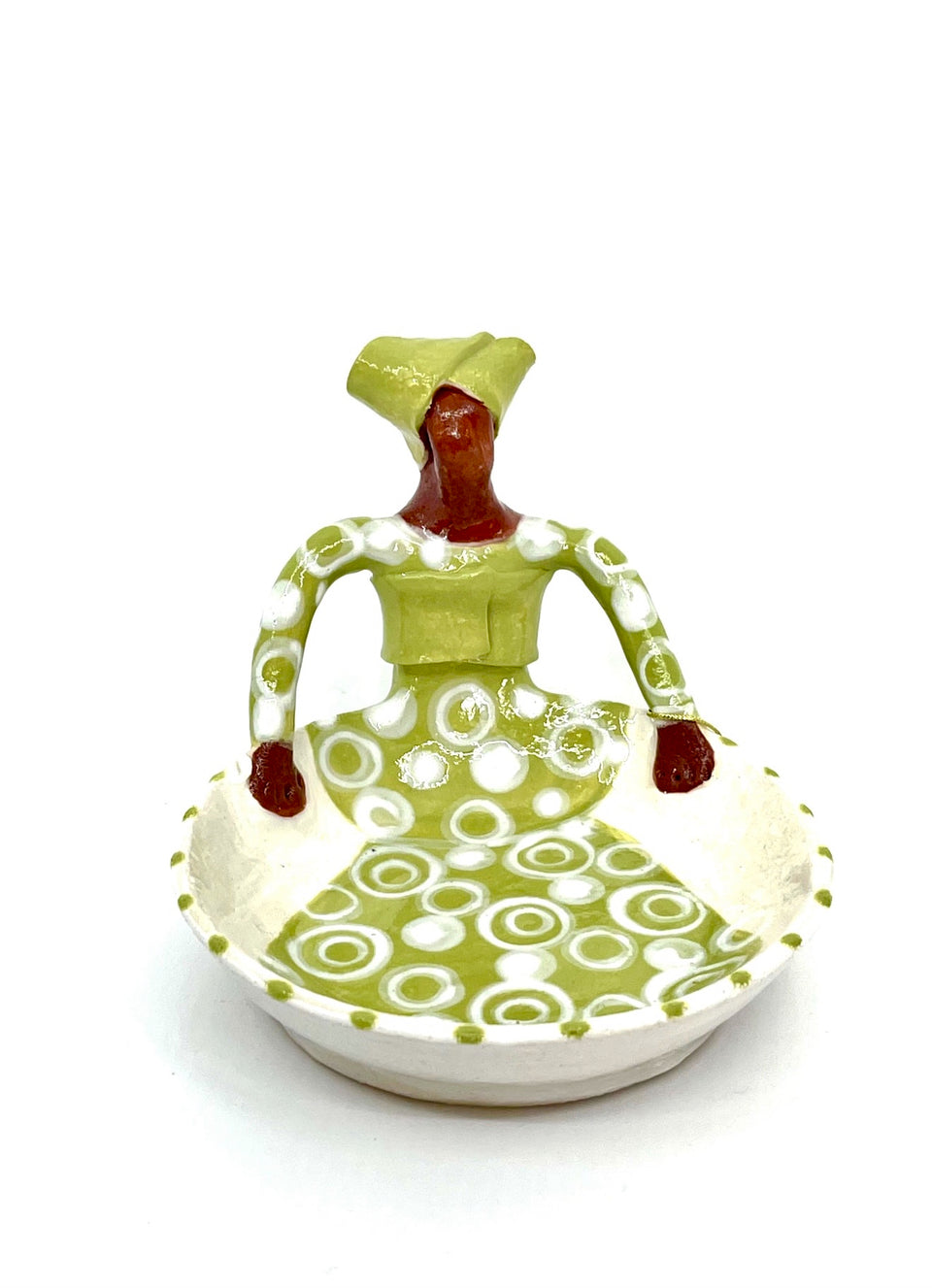 Ceramic 1 Lady Lime Candy Dish