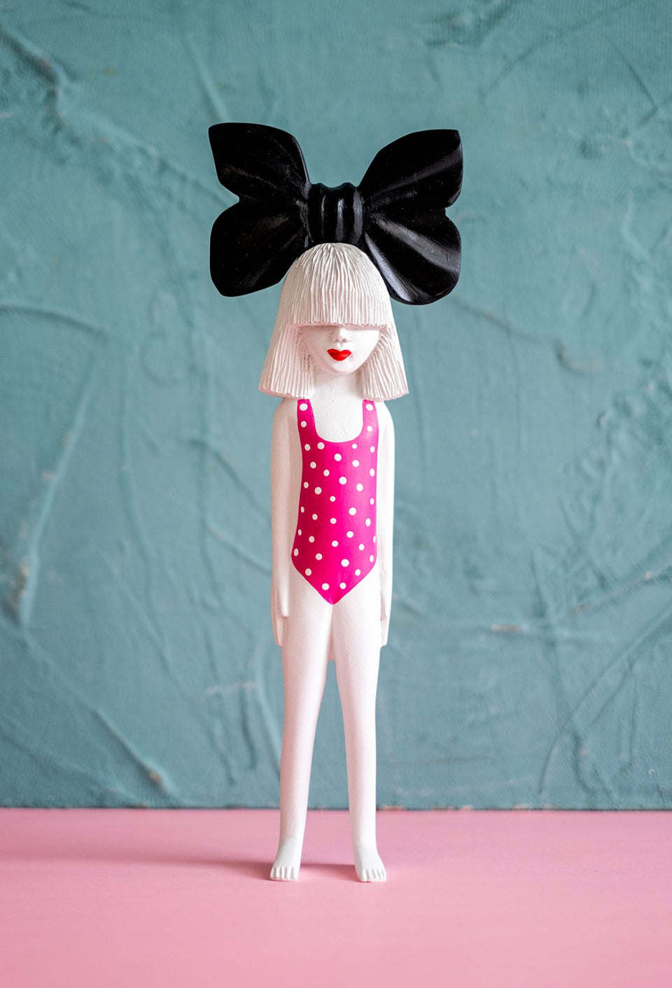 Pink Sia Top Bow African Clonette Doll Figurine