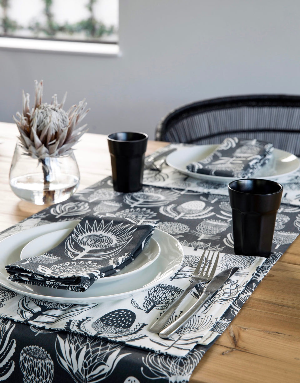 Alove Supreme Sage Charcoal Protea Cloth Napkins (2 Pk) (Copy)