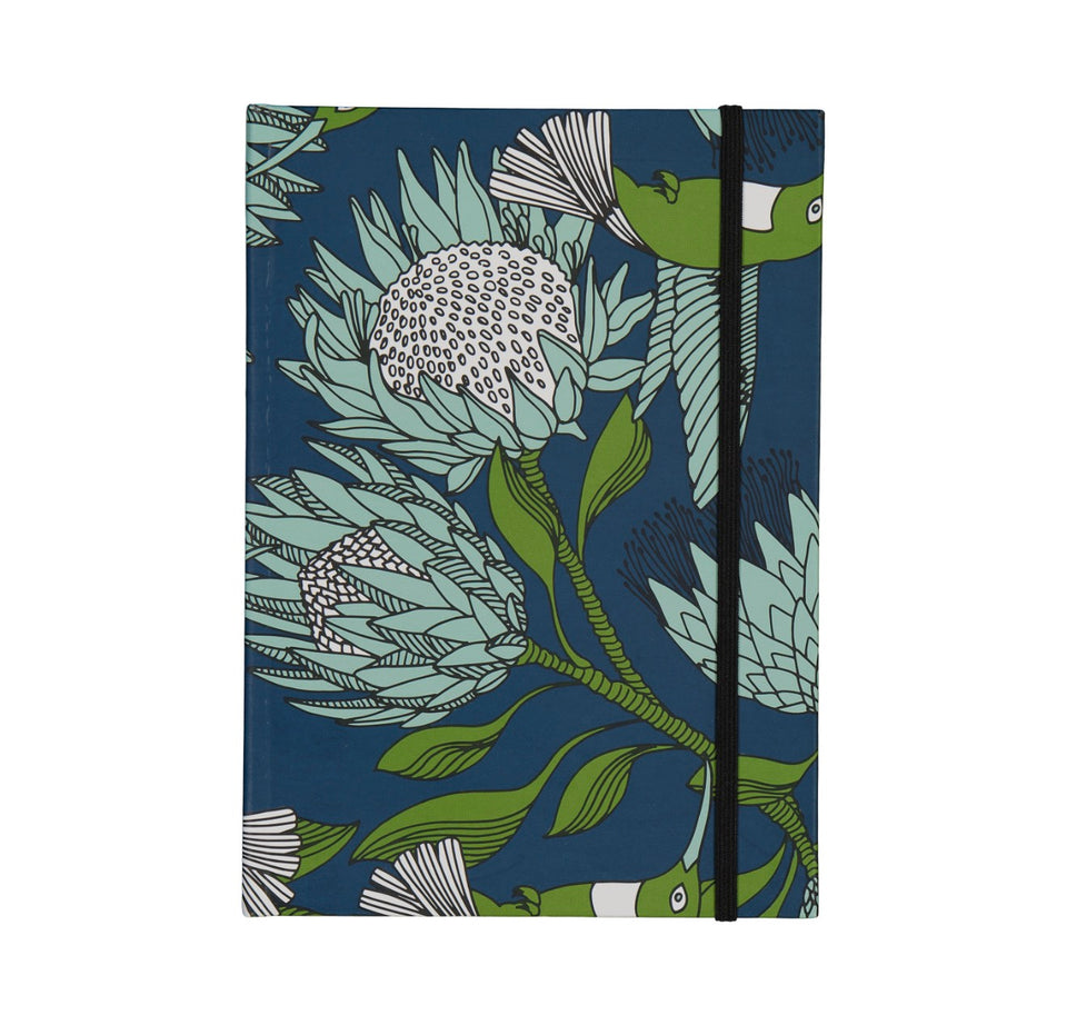 Alove Supreme Protea A5 Notebook – Blue on Gunmetal
