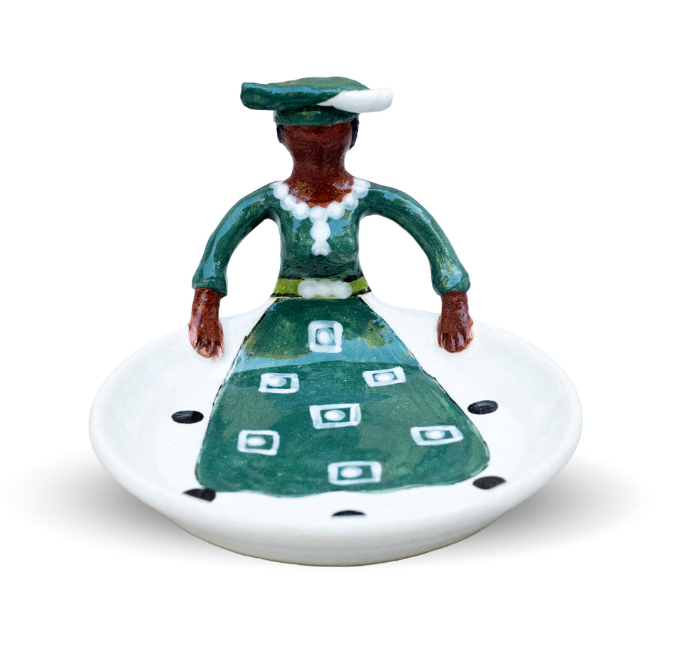 Harera Woman Sweetie Dish in Green