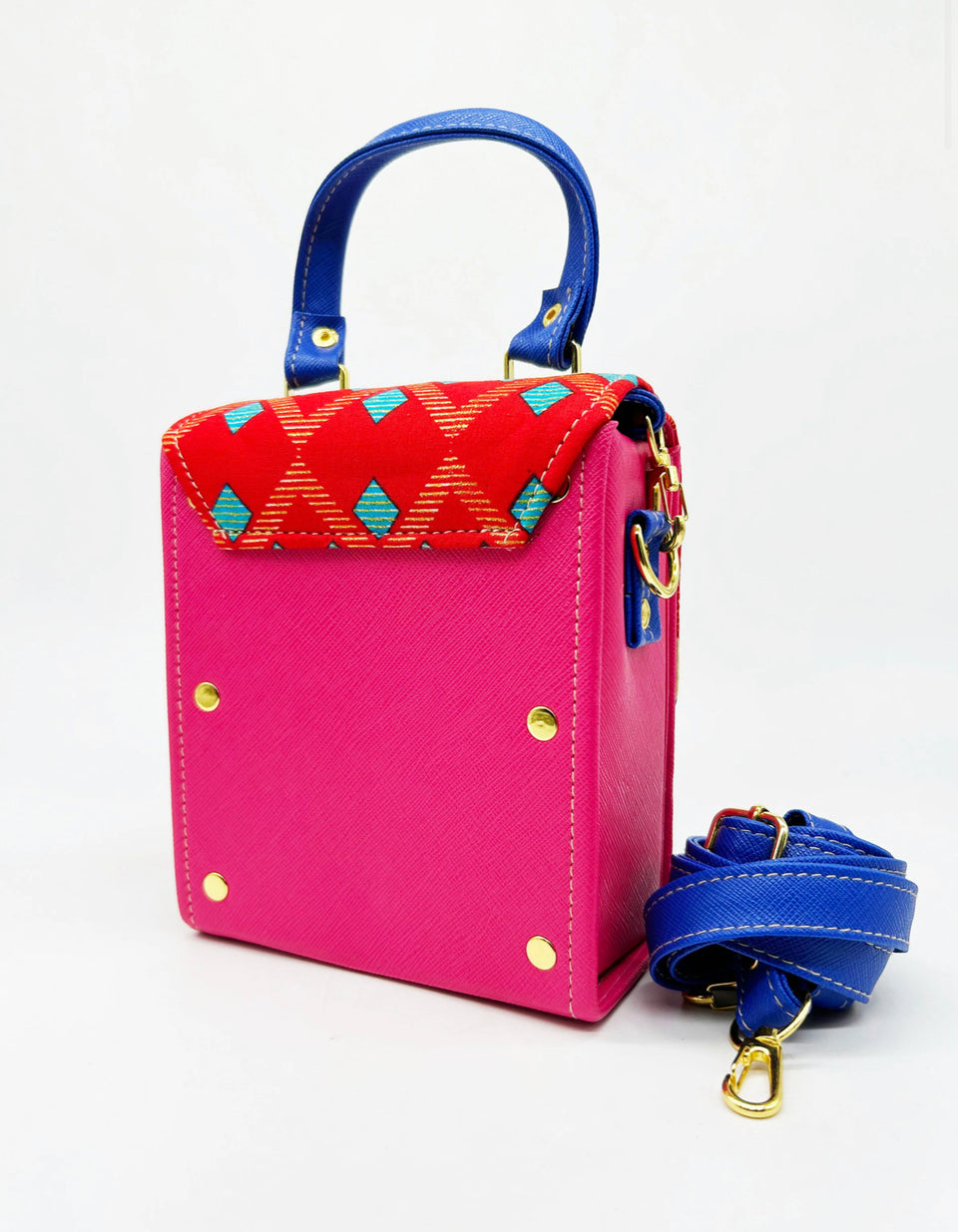 Basetsana Pink Half Print Bag