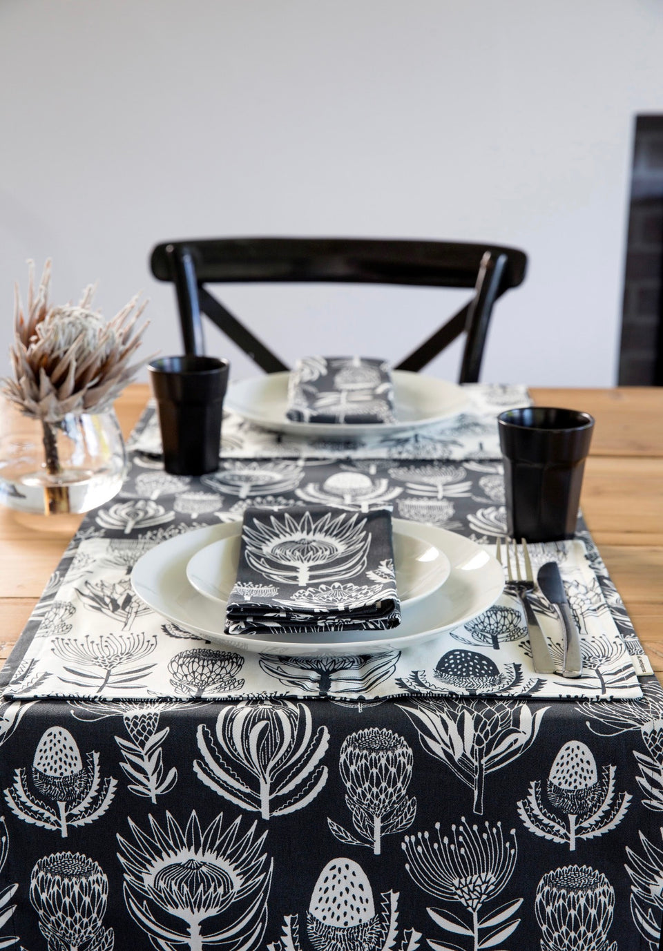 Alove Supreme Sage Charcoal Protea Cloth Napkins (2 Pk) (Copy)