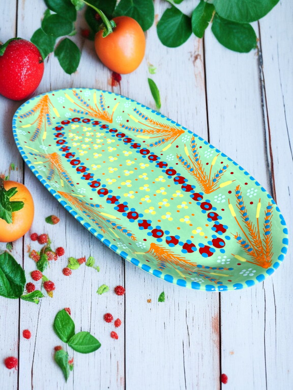 Potters Oval Vegetable Platter Harvest Design