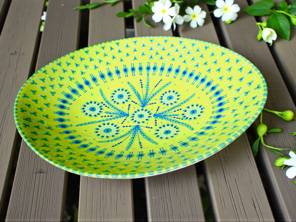 Potters Large Lime Oval Fruit Bowl