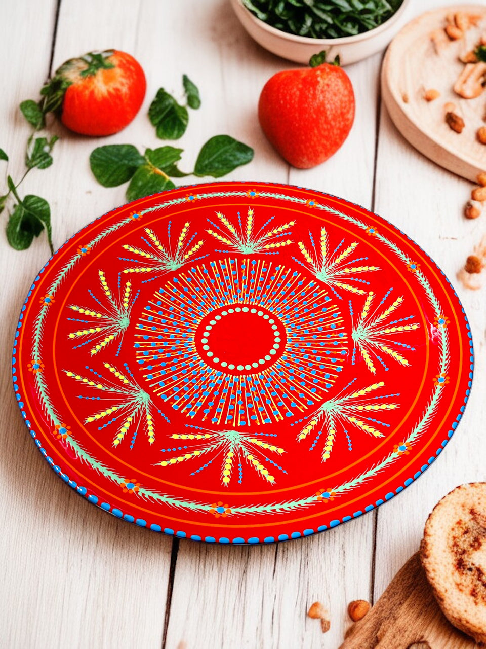 Potters Large Open Vibrant Red Bowl