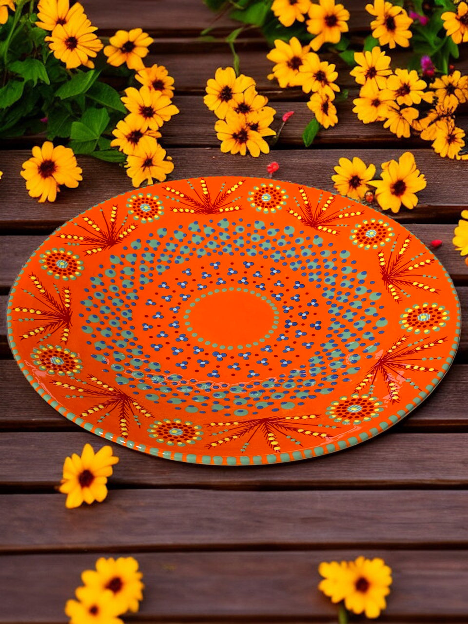 Potters Large Open Orange Bowl