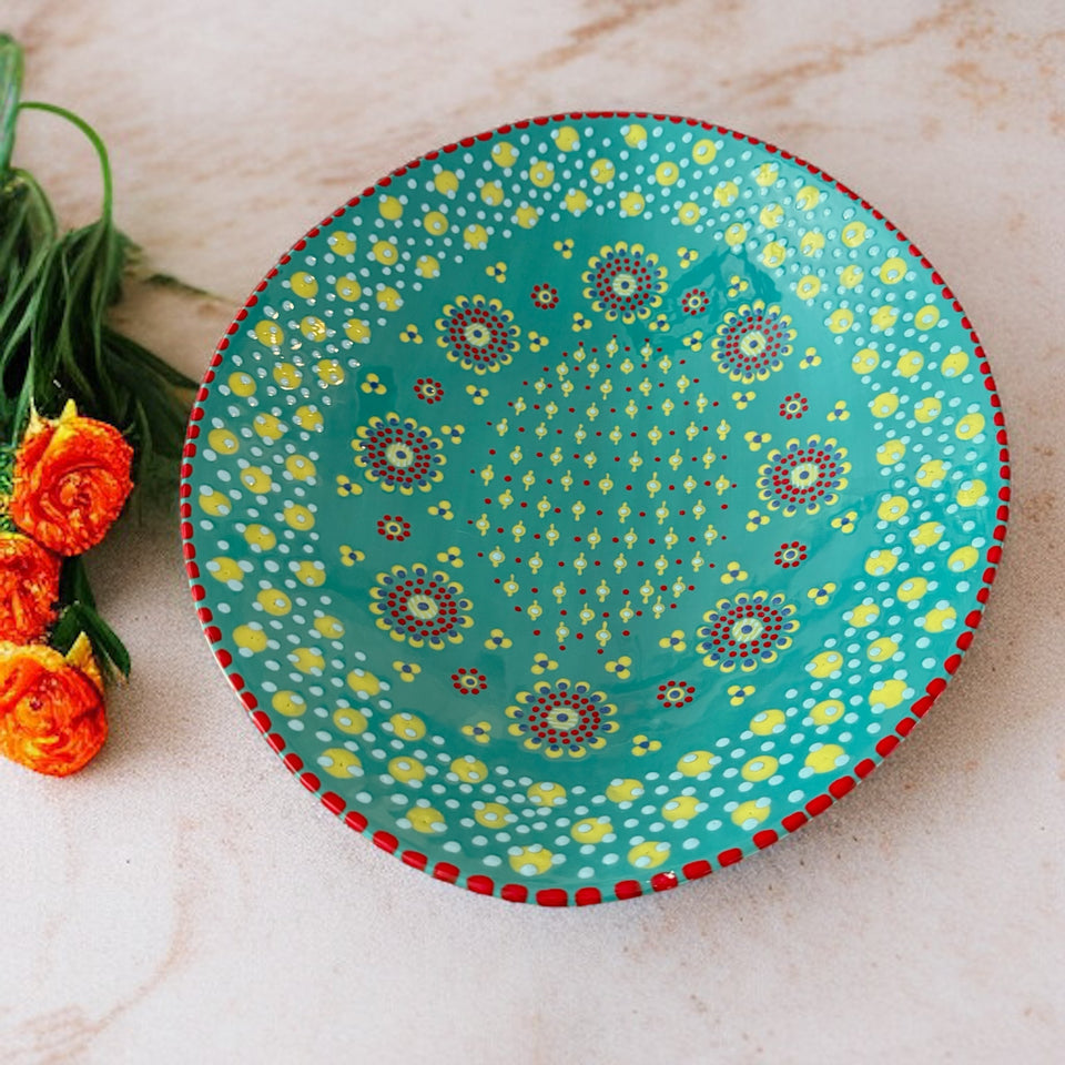 Potters Large Jade Oval Fruit Bowl