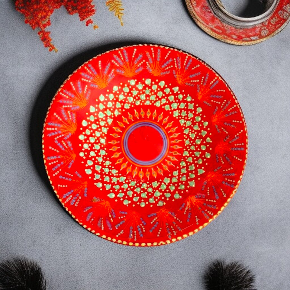 Potters Large Open Vibrant Red Bowl