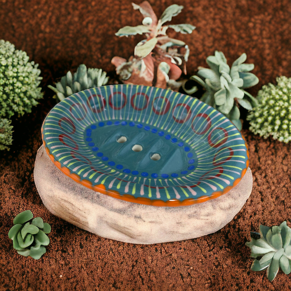 Potters Soap Dish Teal