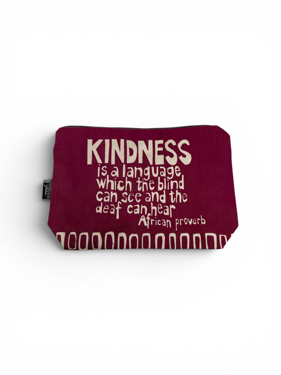 "Kindness Is A Language" African Proverb Cosmetic Bag