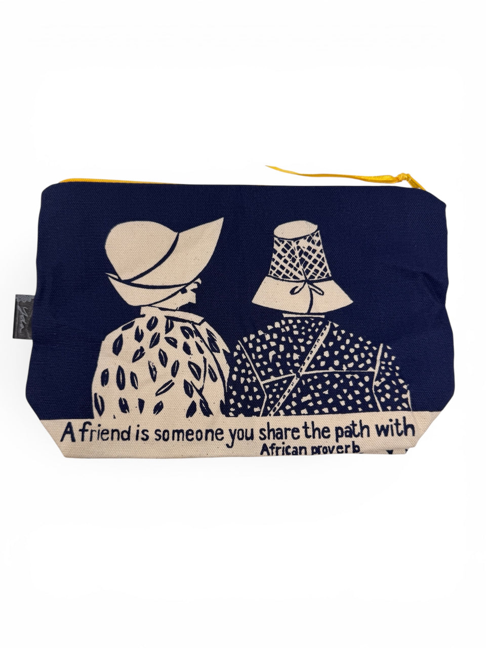 "A Friend Is Someone You Share The Path With" African Proverb Cosmetic Bag