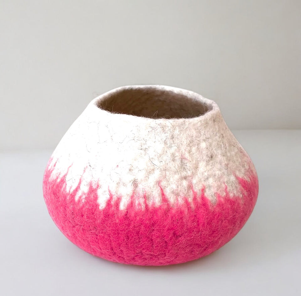 Magenta Ukhamba Eclipse Felt Bowl